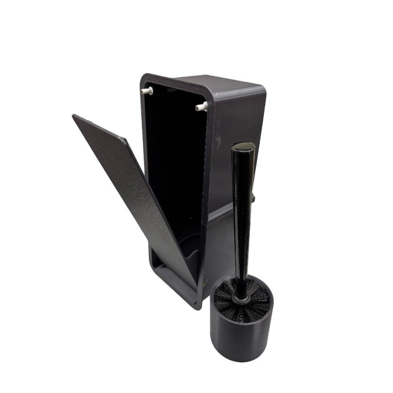 Йоржик прихованого монтажу чорний напівкруглий кут